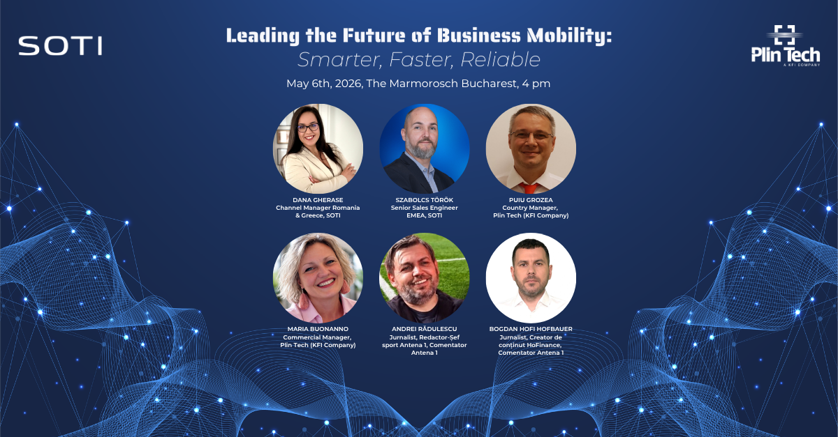 Leading the Future of Business Mobility: Smarter, Faster, Reliable. Pe 6 mai 2026, află cum poți transforma mobilitatea organizațională într-un motor de performanță și profitabilitate