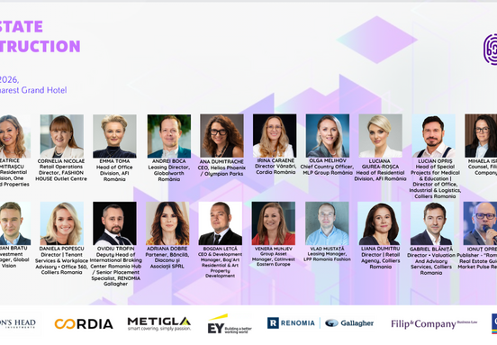 Real Estate & Construction Forum – 21 septembrie, la București. Peste 20 de lideri din domeniu analizează tendințele, oportunitățile de investiții și strategiile ce vor modela viitorul pieței imobiliare din România